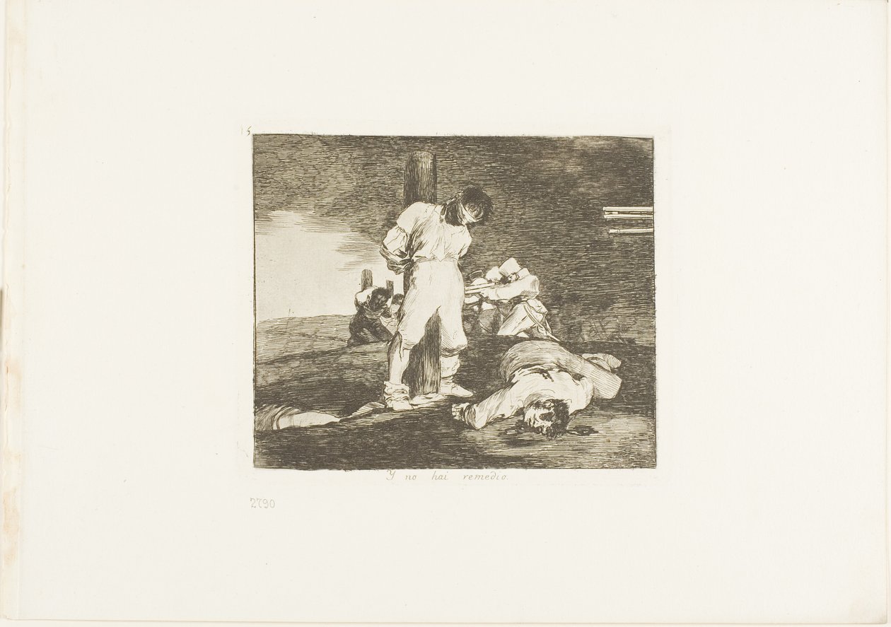 En er is geen hulp voor, plaat 15 uit De rampen van de oorlog door Francisco Jose de Goya y Lucientes