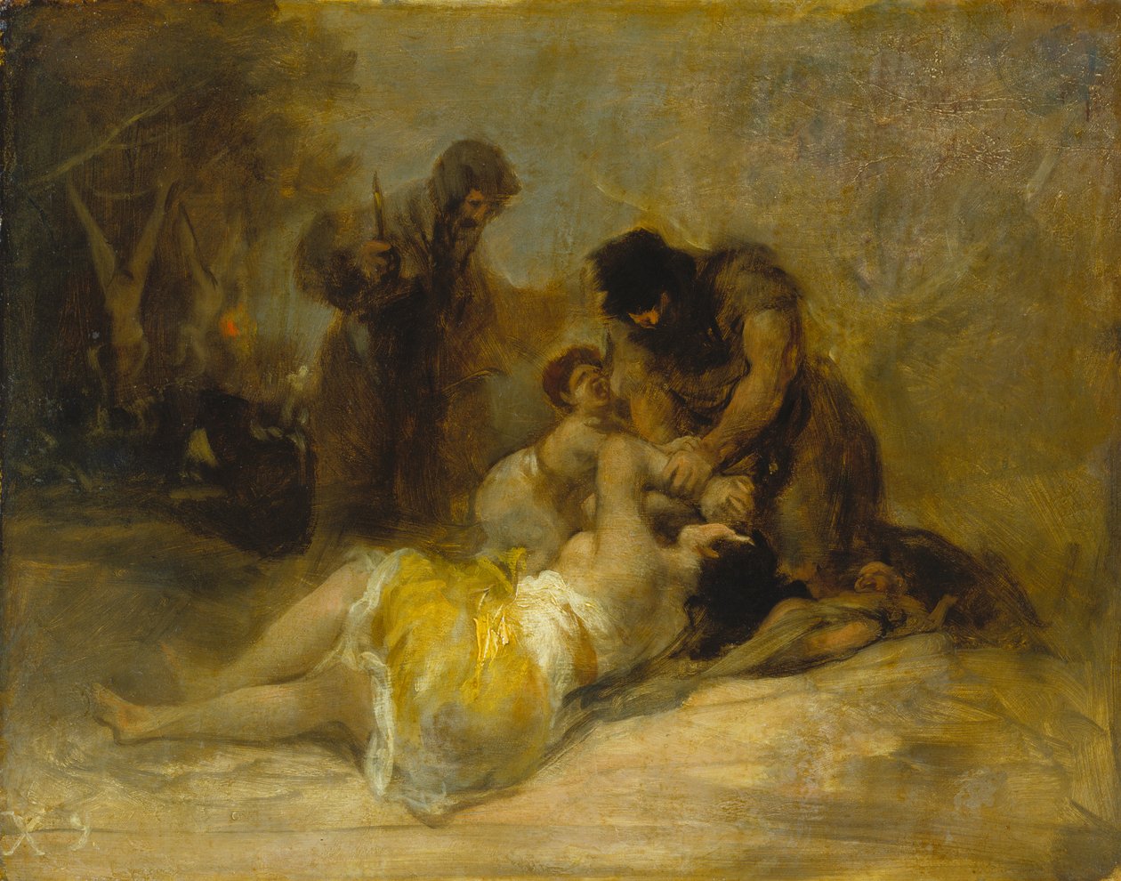 Aanval op een vrouw door Francisco Jose de Goya y Lucientes