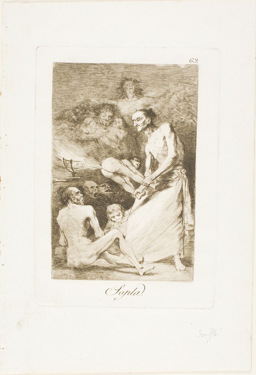 Blow, plaat 69 uit Los Caprichos door Francisco Jose de Goya y Lucientes