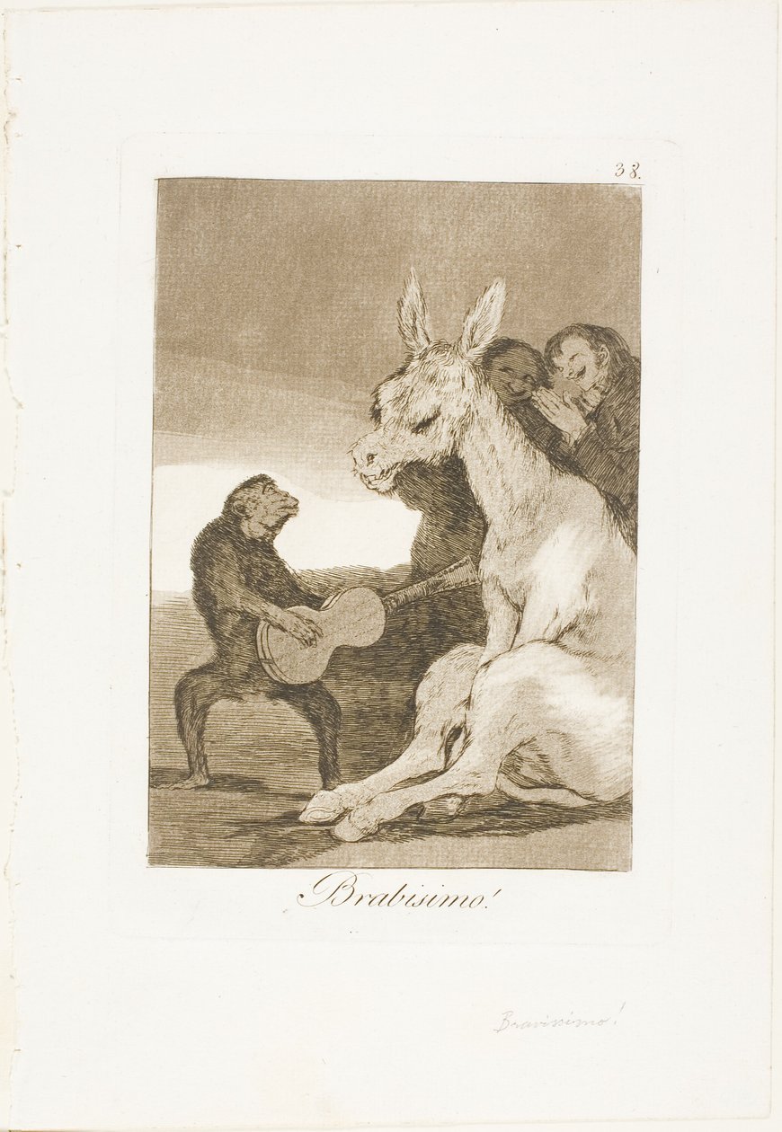 Bravo!, plaat 38 uit Los Caprichos door Francisco Jose de Goya y Lucientes