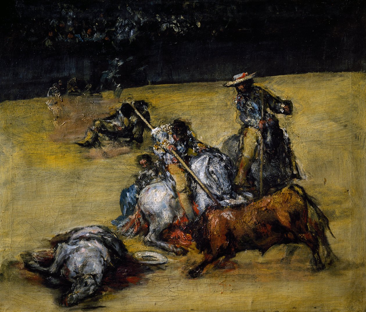 Stierengevecht, c.1825 door Francisco Jose de Goya y Lucientes