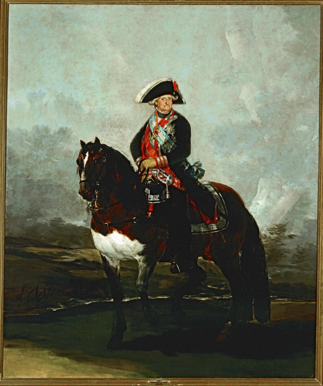Karel IV te paard ... (schilderij op doek) door Francisco Jose de Goya y Lucientes