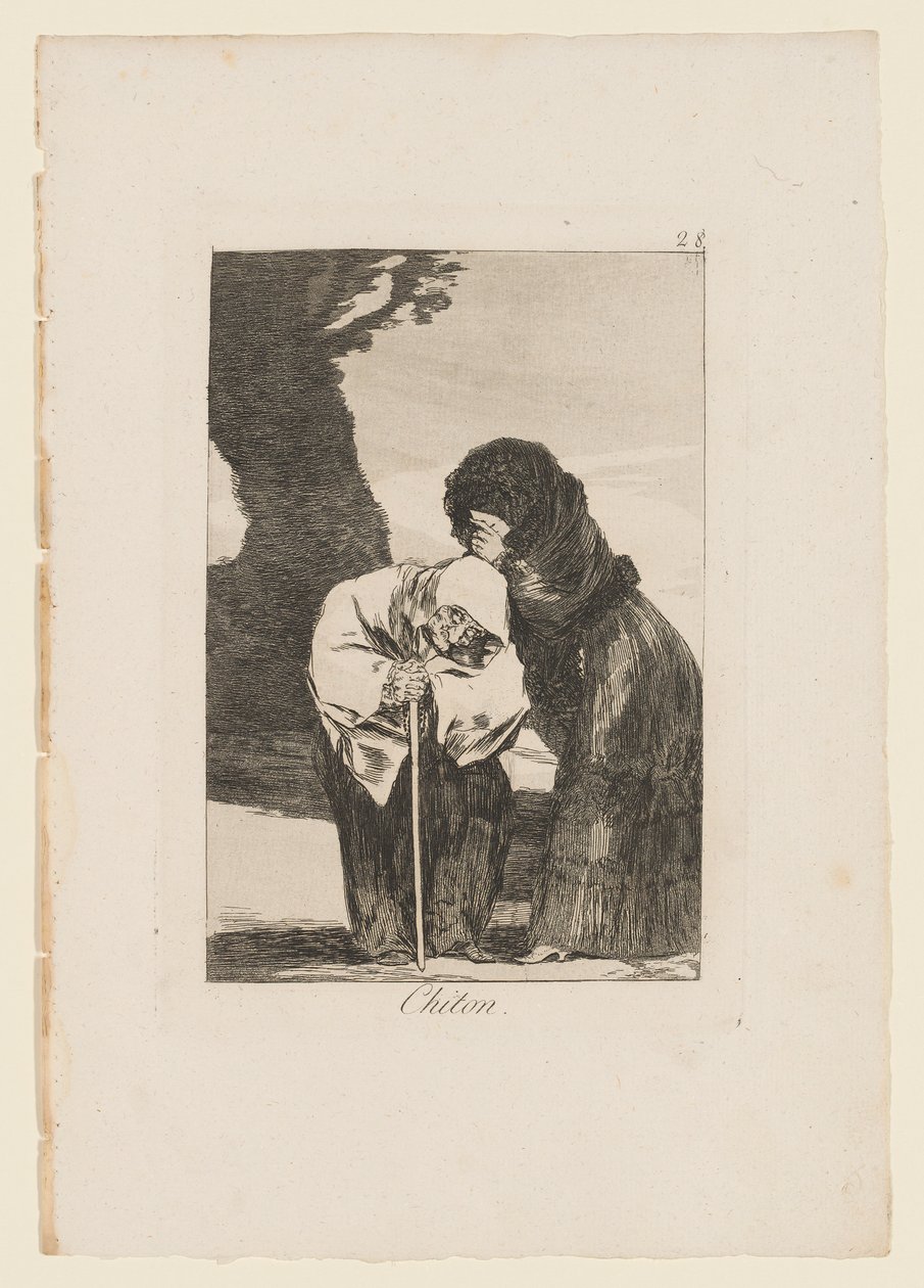Chiton, plaat uit "Los Caprichos" door Francisco de Goya