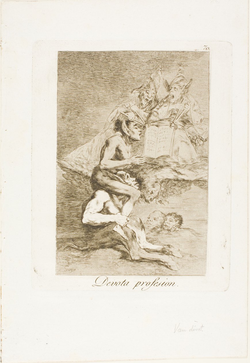 Vrome Beroep, plaat 70 uit Los Caprichos door Francisco Jose de Goya y Lucientes