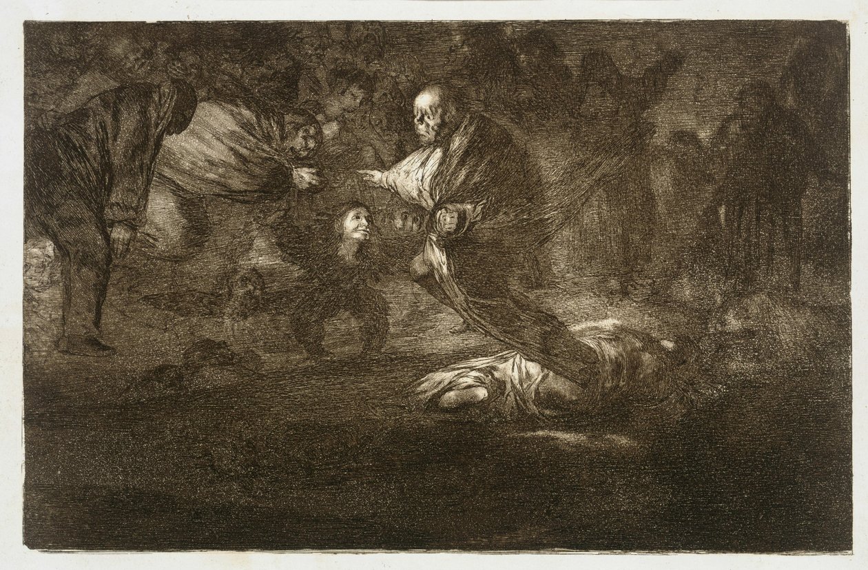 God schept hen en zij vinden elkaar, Los Proverbios 18 door Francisco Jose de Goya y Lucientes