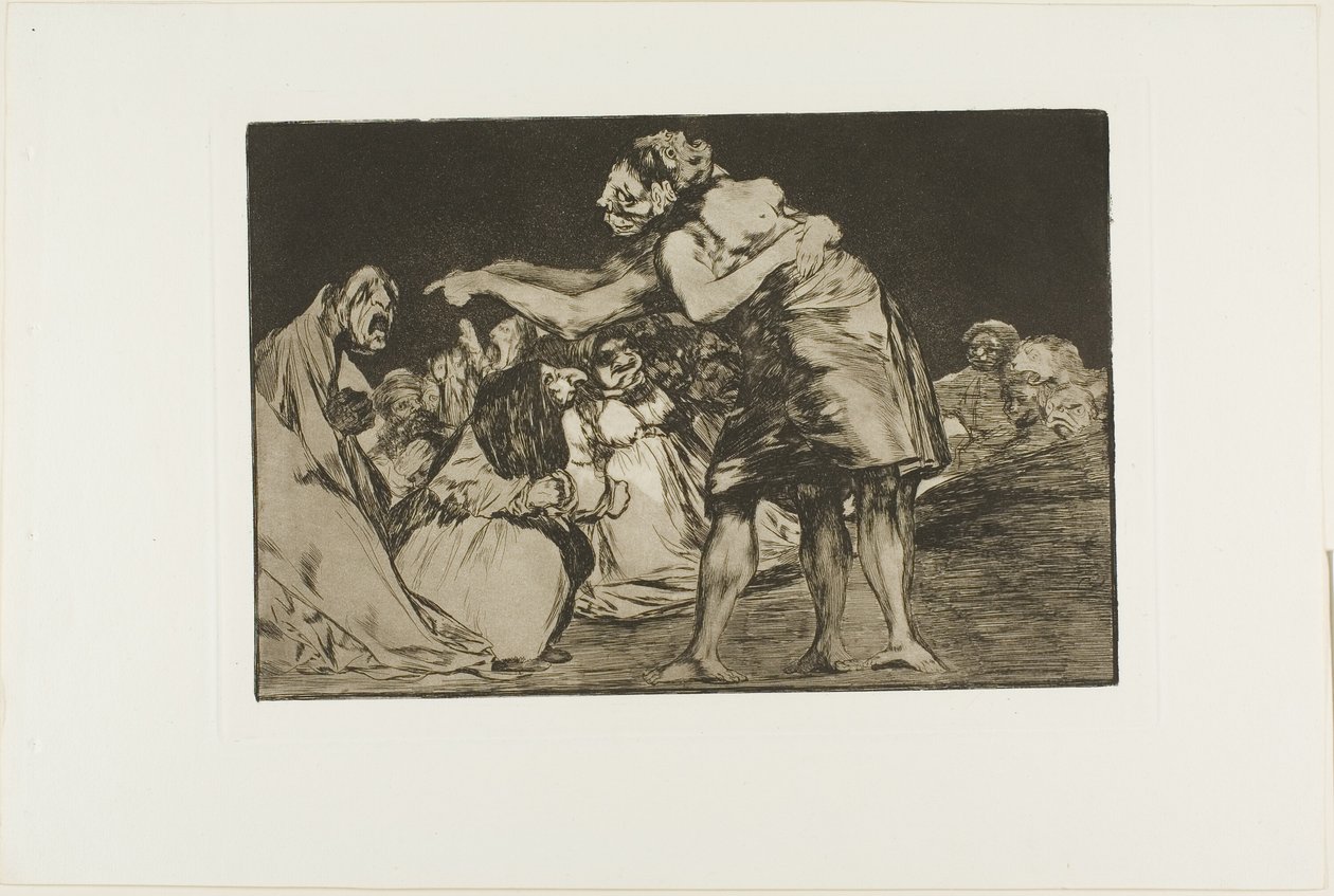 Ongeordende dwaasheid, plaat zeven uit De Spreekwoorden door Francisco Jose de Goya y Lucientes