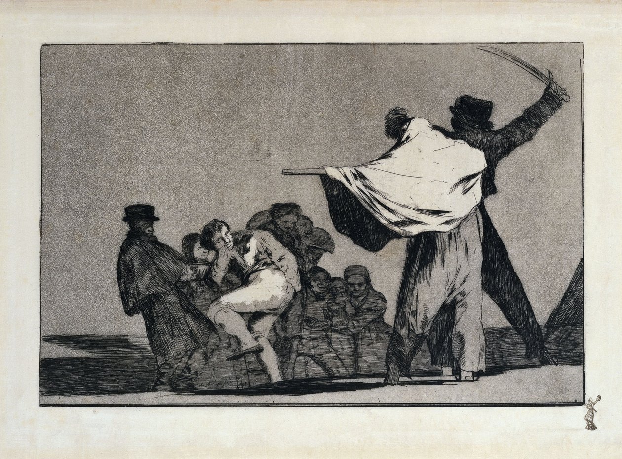 Bekende onzin, ook wel: Nog een spreekwoord: Wat een krijger! door Francisco Jose de Goya y Lucientes