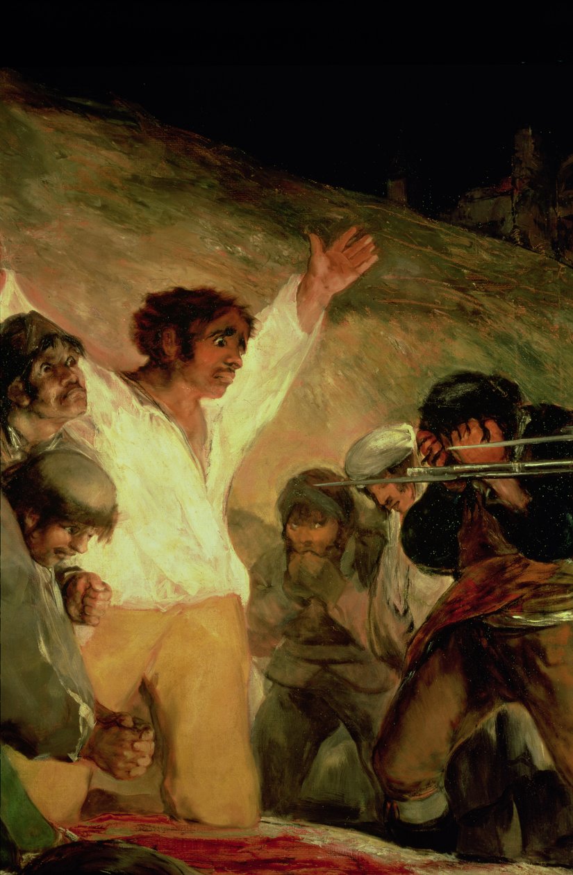 Executie van de verdedigers van Madrid, 3 mei 1808, (detail) door Francisco Jose de Goya y Lucientes