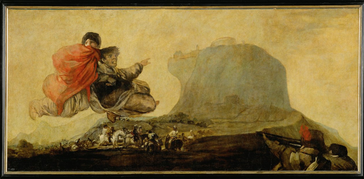 Fantastische visie (schilderij op canvas) door Francisco Jose de Goya y Lucientes