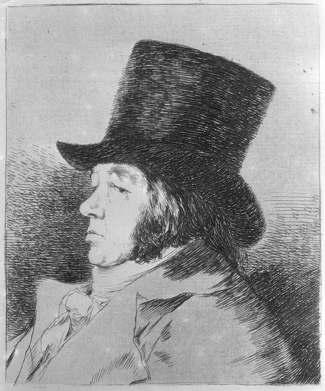Francisco Goya y Lucientes, schilder, plaat 1 uit de serie „Los Caprichos“ door Francisco Jose de Goya y Lucientes