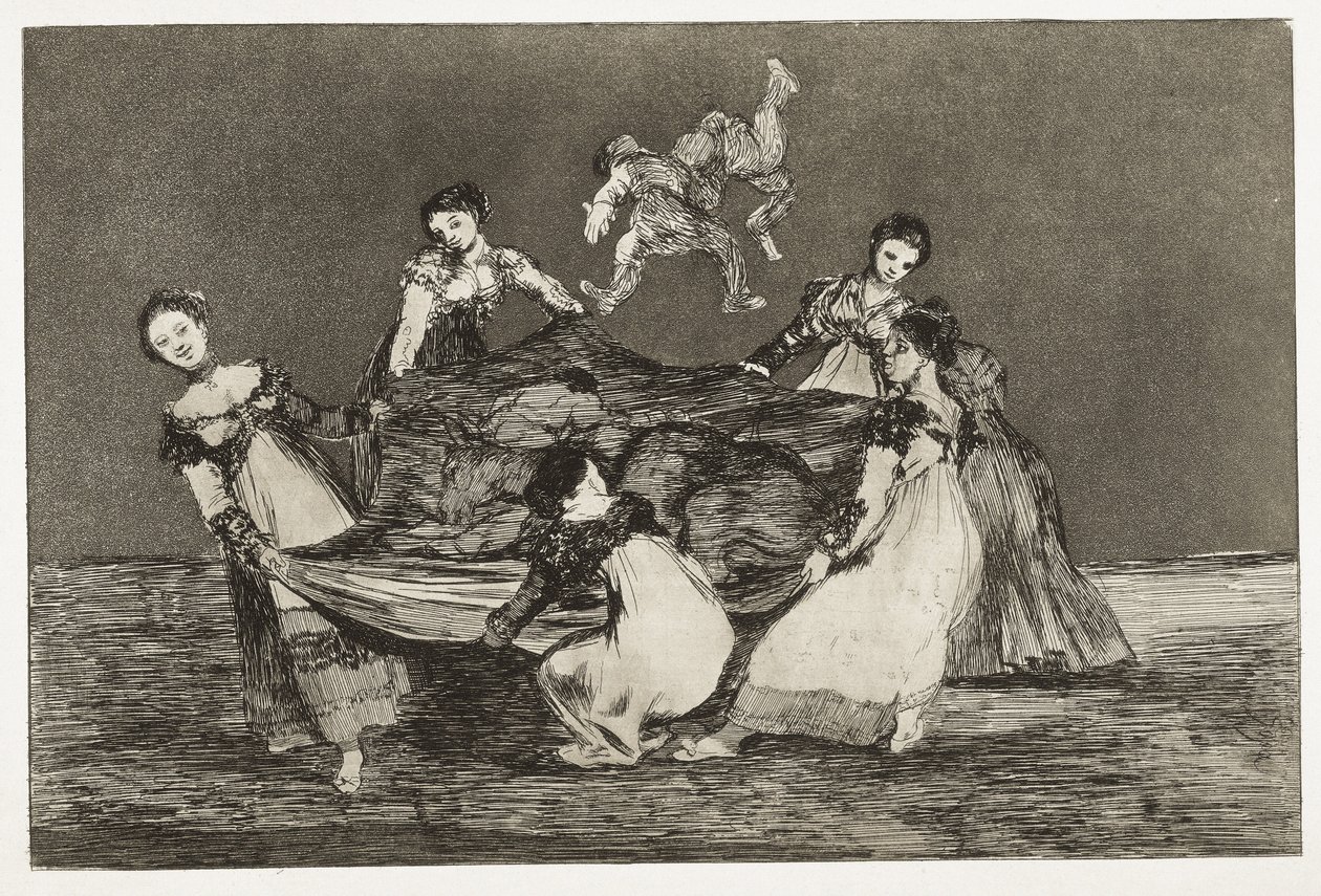 Spreekwoorden. Vrouwelijke raadsel. 1815-1824. Plaat 1 van "Spreekwoorden". door Francisco Jose de Goya y Lucientes