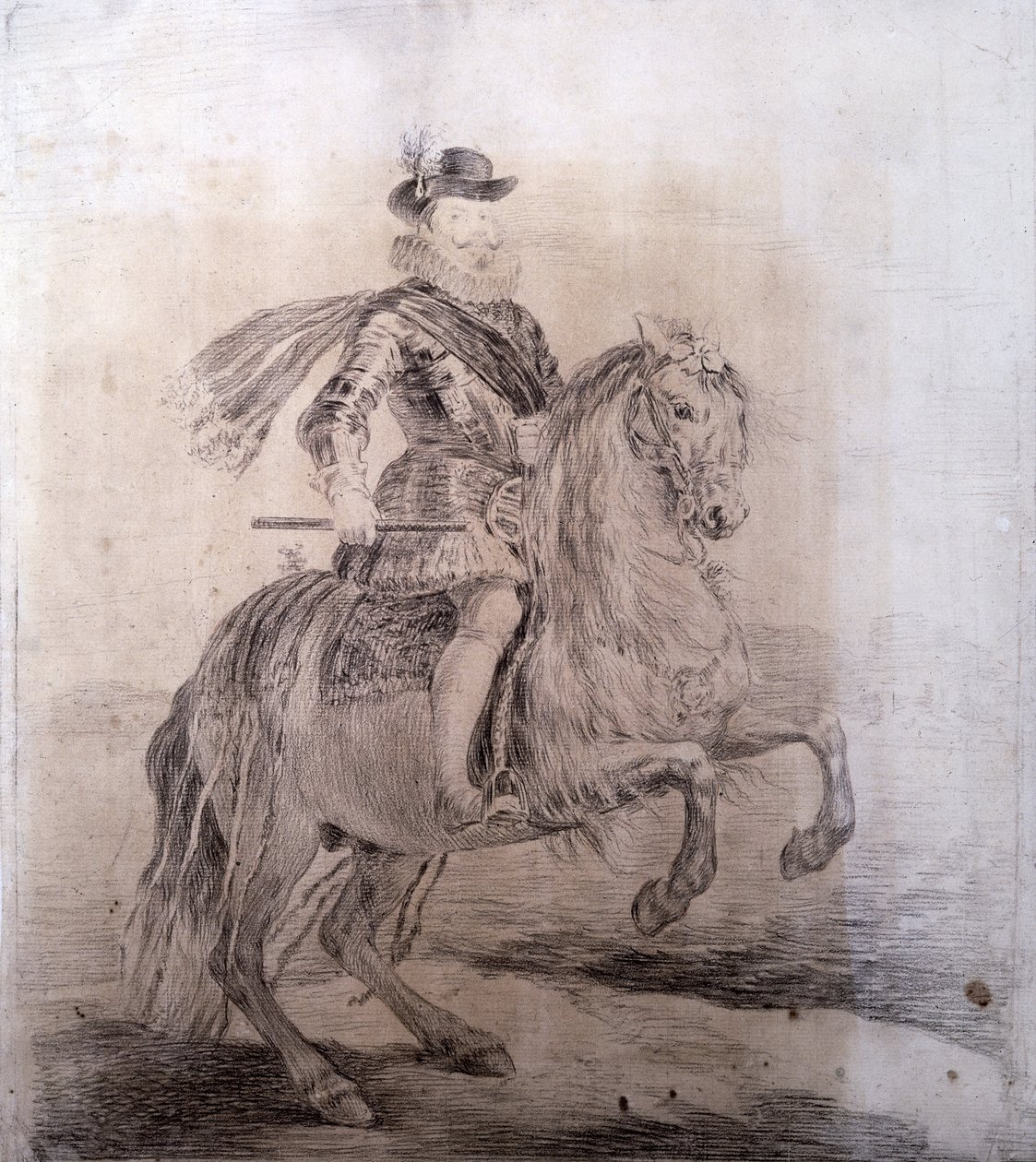 Ruiterportret van Filips III van Spanje. 1778. door Francisco Jose de Goya y Lucientes
