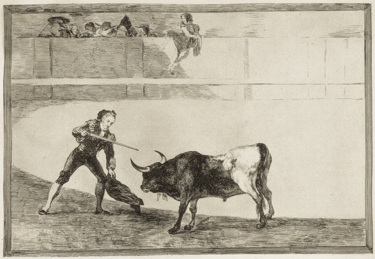 Pedro Romero doodt de stilstaande stier. 1816. Plaat 30 van 