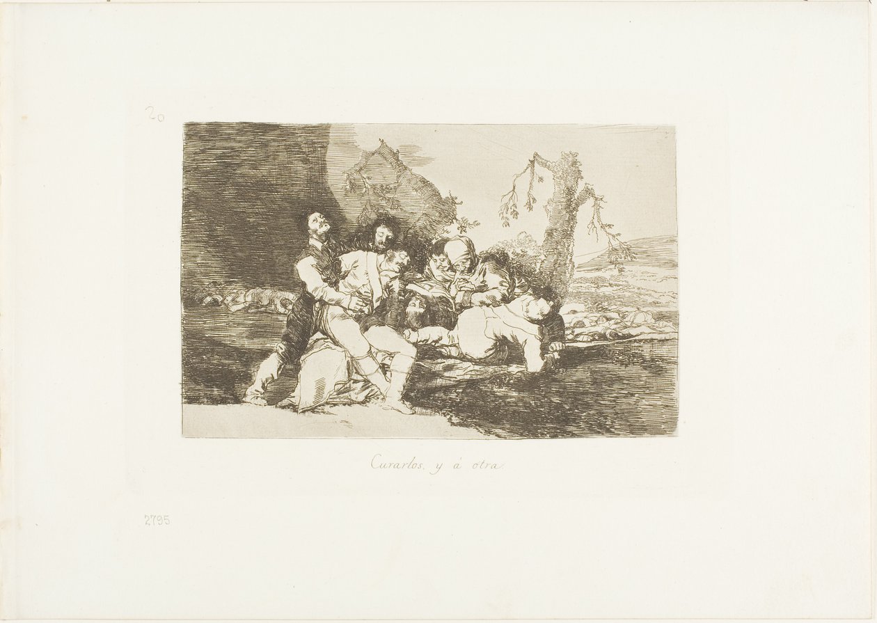 Maak ze beter, en door naar de volgende, plaat 20 uit De Rampen van de Oorlog door Francisco Jose de Goya y Lucientes