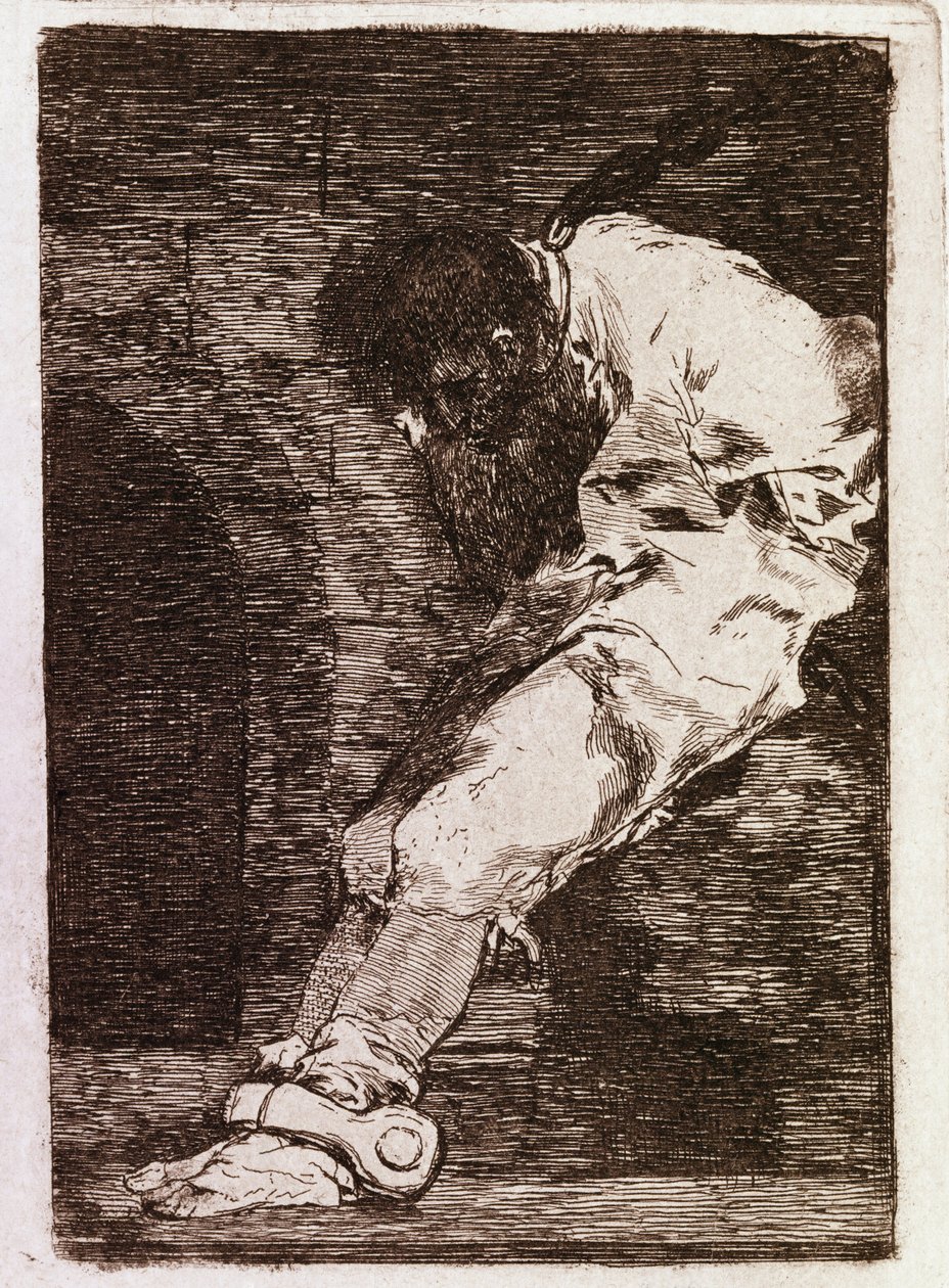Als het een crimineel is, sterft hij snel door Francisco de Goya