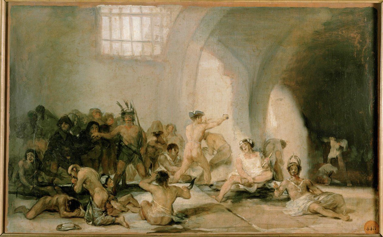 Krankzinnigengesticht (schilderij op doek) door Francisco Jose de Goya y Lucientes