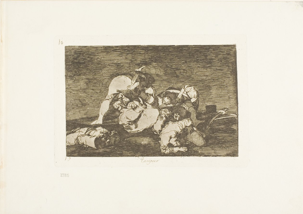 Noch deze, plaat tien uit De rampen van de oorlog door Francisco Jose de Goya y Lucientes