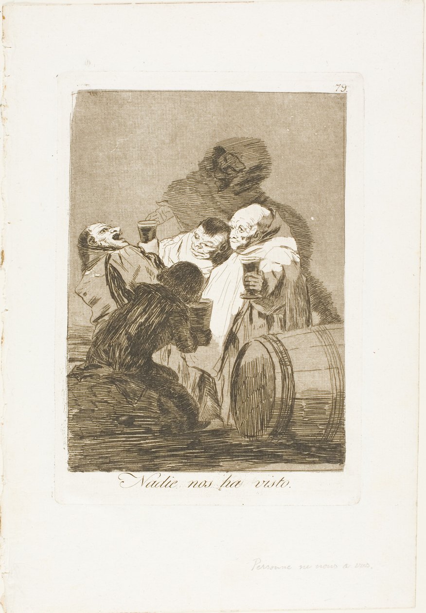 Niemand heeft ons gezien, plaat 79 uit Los Caprichos door Francisco Jose de Goya y Lucientes