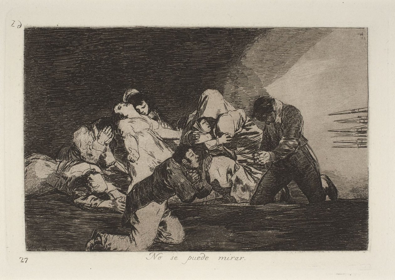 Men kan niet kijken door Francisco Jose de Goya y Lucientes