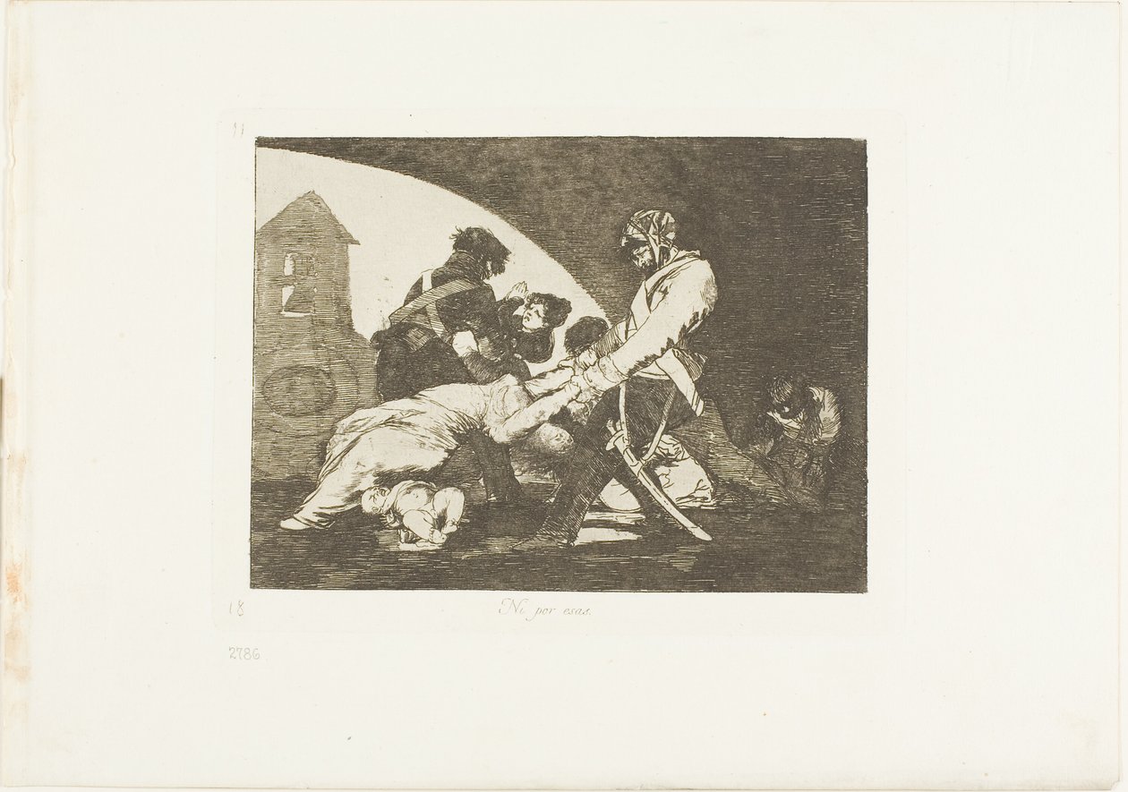 Noch deze, plaat elf uit De rampen van de oorlog door Francisco Jose de Goya y Lucientes