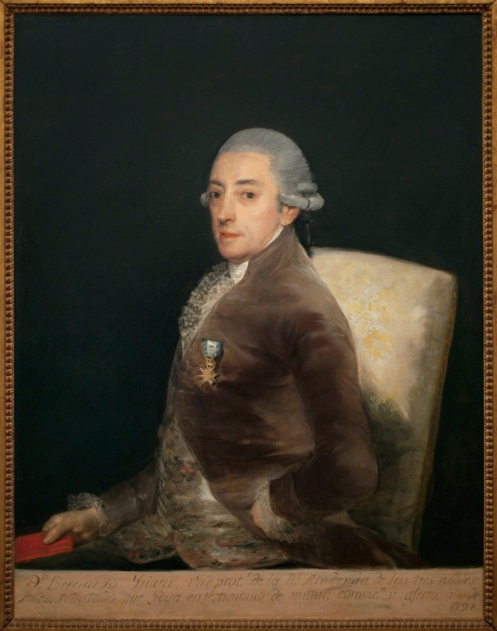 Portret van Don Bernardo de Iriarte (1735-1814). Schilderij door Francisco de Goya (1746-1828), olieverf op doek door Francisco de Goya