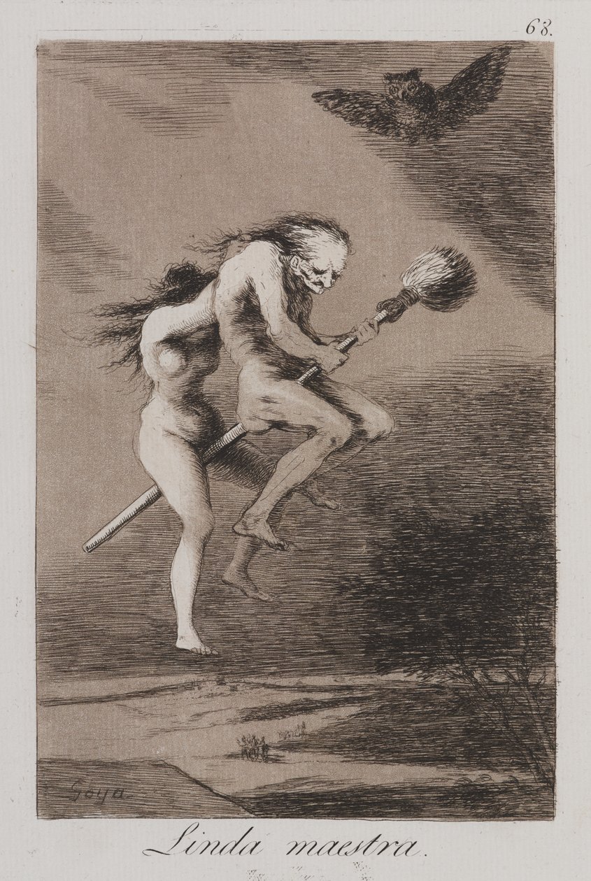 Mooie lerares! (Linda maestra!) door Francisco de Goya