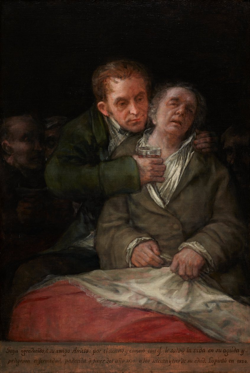 Zelfportret met dr. Arrieta door Francisco Jose de Goya y Lucientes