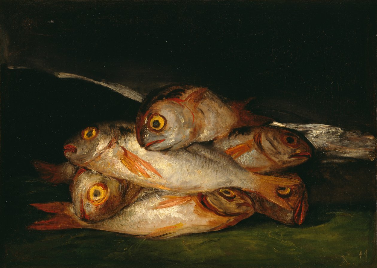Stilleven met goudbrasem door Francisco de Goya