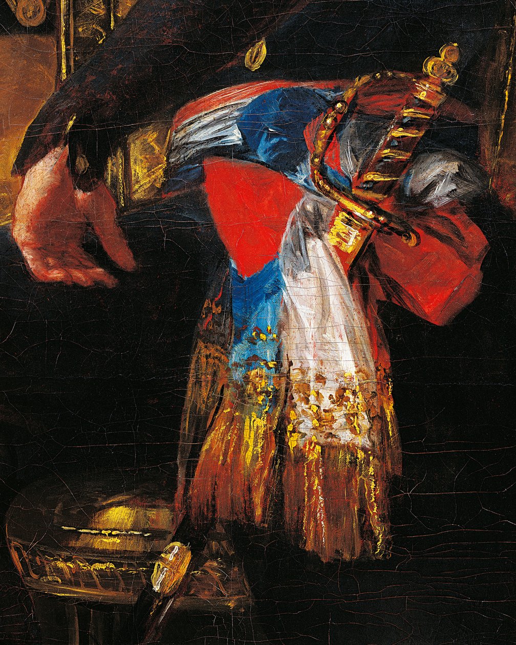 Zwaard en sjerp (detail) door Francisco Jose de Goya y Lucientes