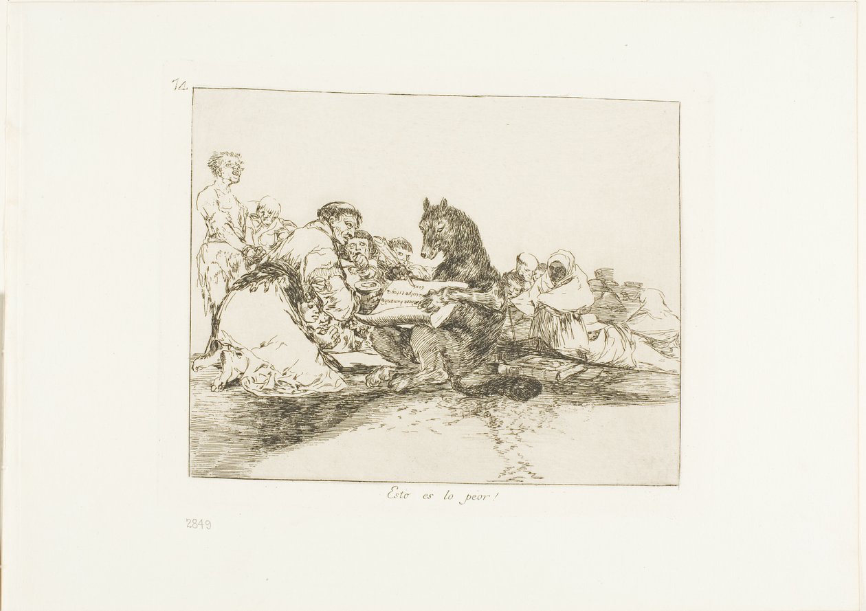 Dat is het ergste!, plaat 74 uit De rampen van de oorlog door Francisco Jose de Goya y Lucientes