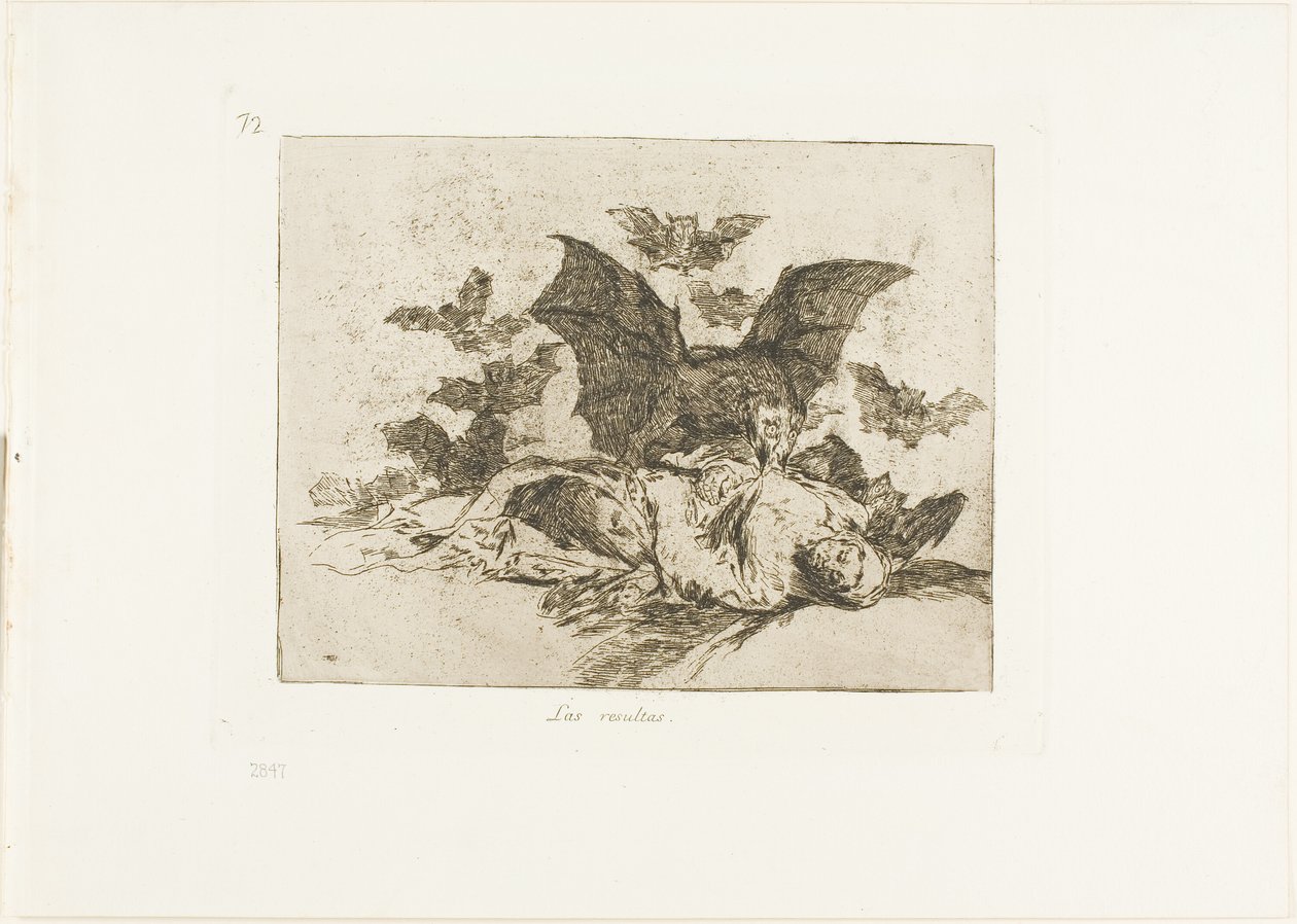 De gevolgen, plaat 72 uit De rampen van de oorlog door Francisco Jose de Goya y Lucientes