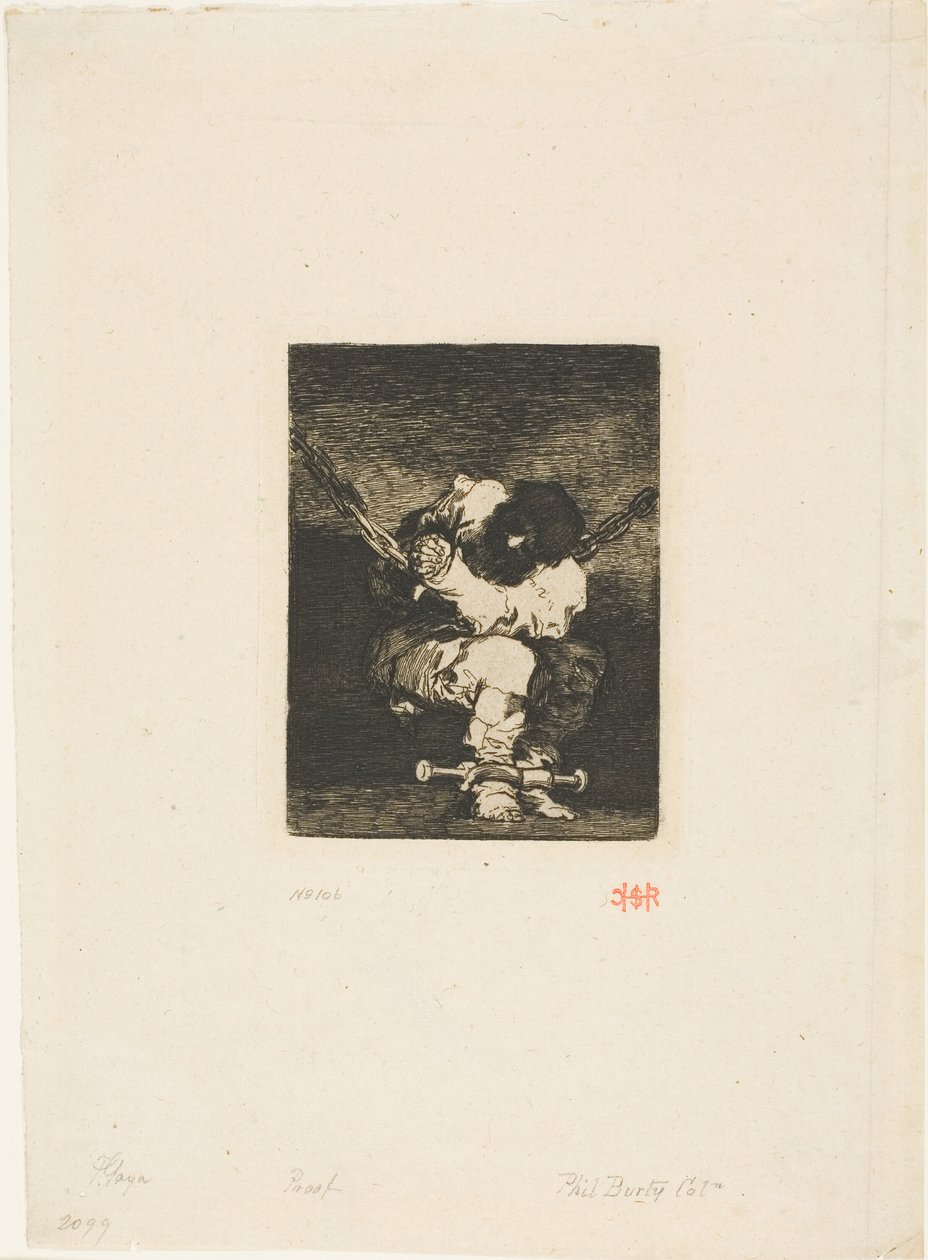 De Bewaring is zo Barbaars als de Misdaad ("De Kleine Gevangene") door Francisco Jose de Goya y Lucientes