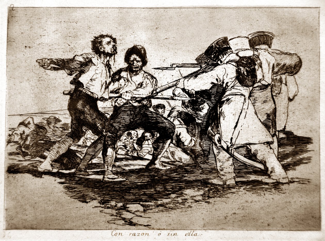 De Rampen van de Oorlog: Con Razon o Sin Ella (Met of Zonder Reden) door Francisco Jose de Goya y Lucientes