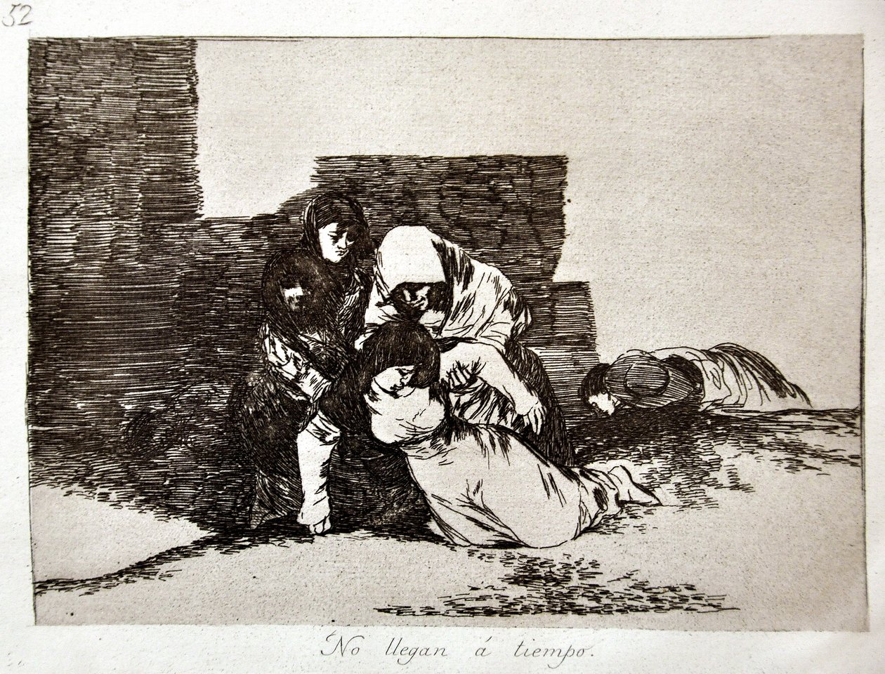 De Rampen van de Oorlog: No Llegan a Tiempo (Ze Komen Te Laat) door Francisco Jose de Goya y Lucientes
