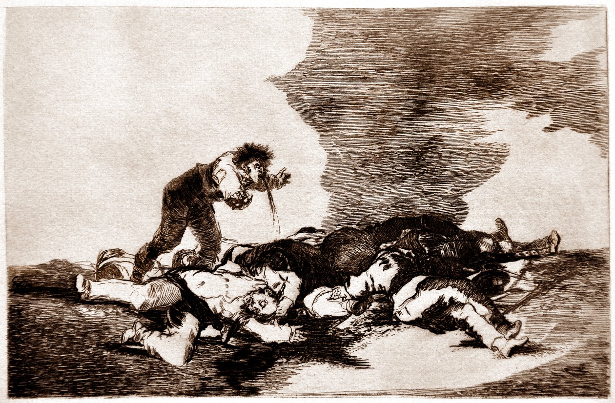 De Rampen van de Oorlog: Para eso habeis nacido (daarom ben je geboren) door Francisco Jose de Goya y Lucientes