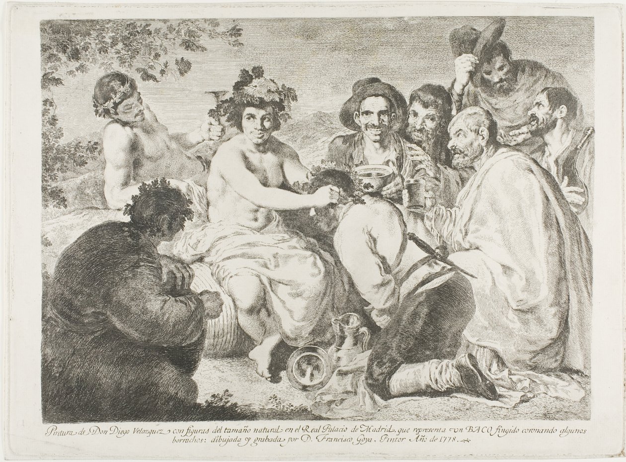 De dronkaards door Francisco Jose de Goya y Lucientes