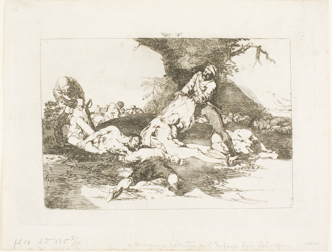 Zij Gebruiken Hen, plaat 16 uit De Rampen van de Oorlog door Francisco Jose de Goya y Lucientes