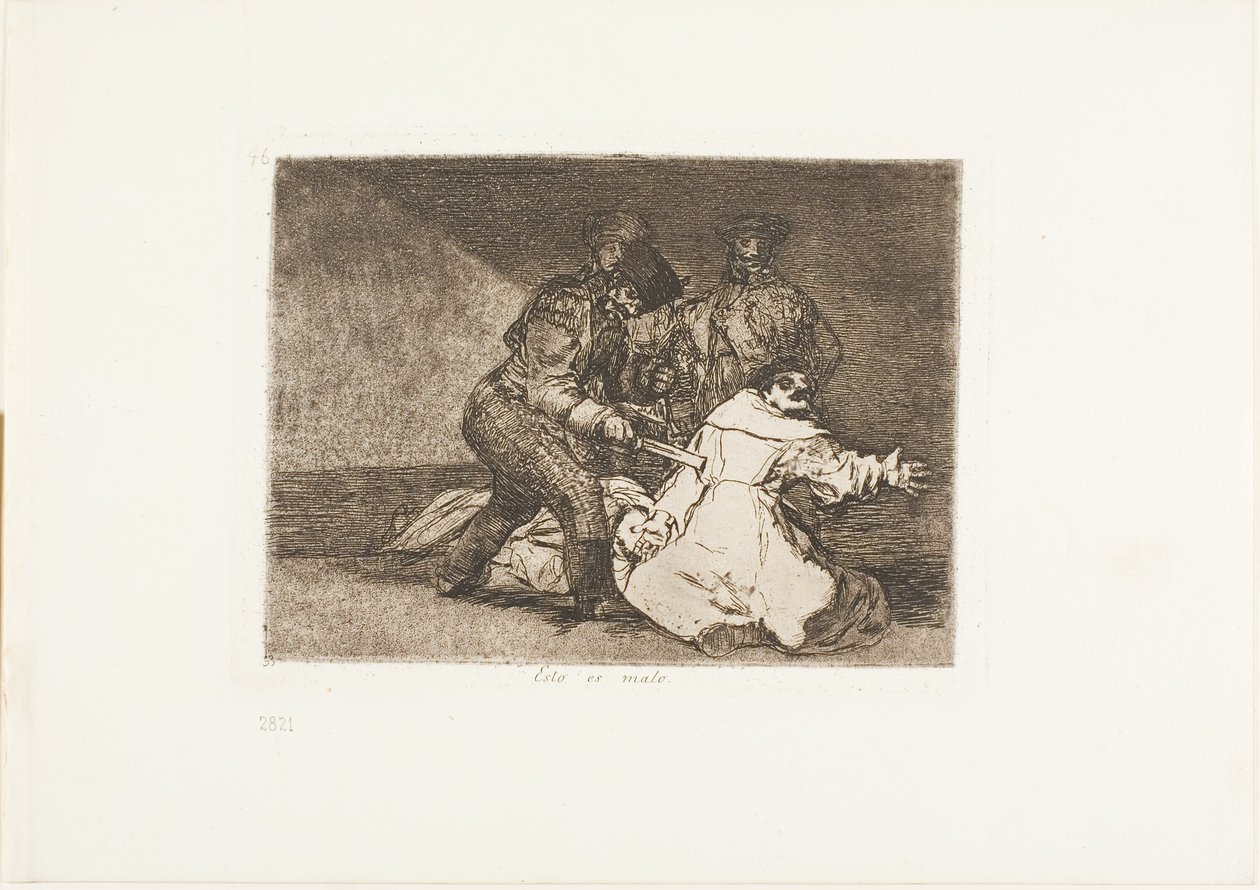 Dit is slecht, plaat 46 uit De rampen van de oorlog door Francisco Jose de Goya y Lucientes