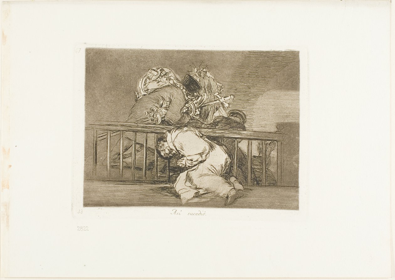 Zo is het gebeurd, plaat 47 uit De rampen van de oorlog door Francisco Jose de Goya y Lucientes