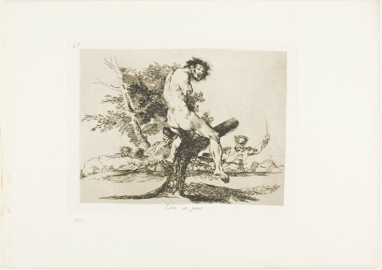 Dit is Erger, plaat 37 uit De Rampen van de Oorlog door Francisco Jose de Goya y Lucientes