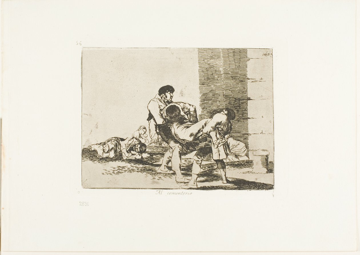 Naar de begraafplaats, plaat 56 uit De rampen van de oorlog door Francisco Jose de Goya y Lucientes