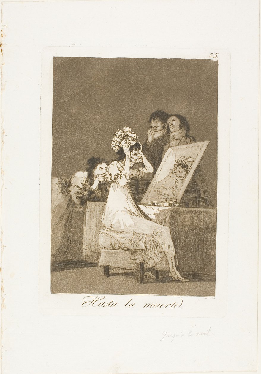 Tot de Dood, plaat 55 uit Los Caprichos door Francisco Jose de Goya y Lucientes