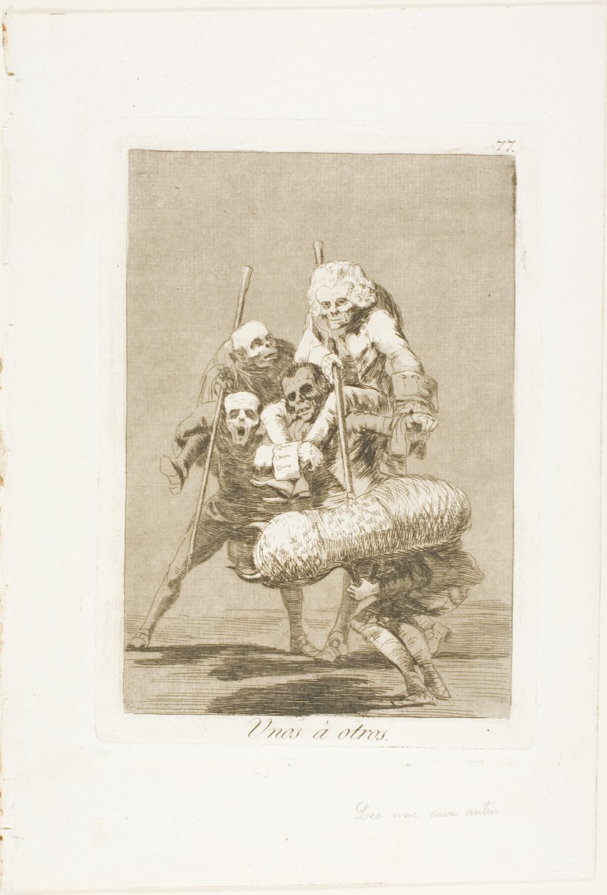 Wat Men Een Ander Aandoet, plaat 77 uit Los Caprichos door Francisco Jose de Goya y Lucientes