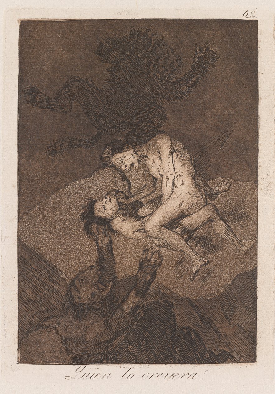 Wie zou het geloven?, eind 18e-begin 19e eeuw door Francisco de Goya