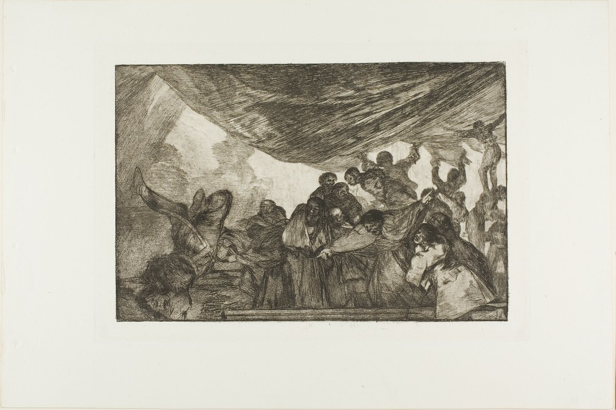 Zonder zichzelf aan God of de duivel aan te bevelen, plaat 15 uit Los Proverbios door Francisco Jose de Goya y Lucientes