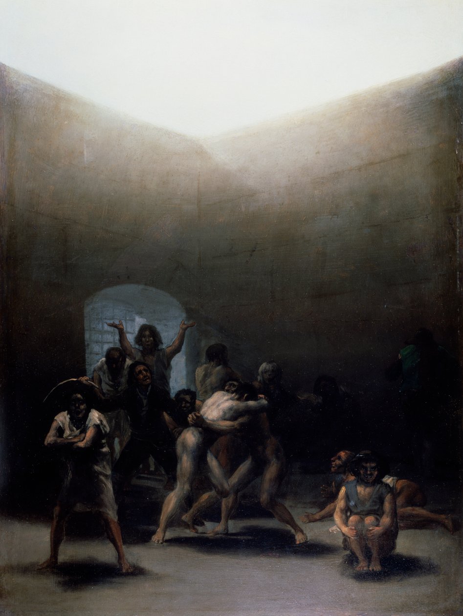 Binnenplaats met Krankzinnigen door Francisco Jose de Goya y Lucientes