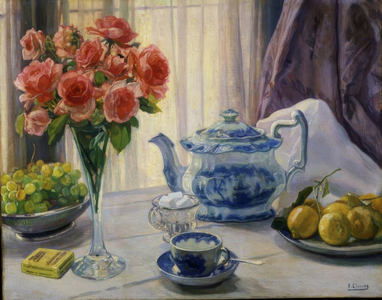 Tegenlicht – 20e eeuw – 48x73 cm door Francisco Llorens Diaz