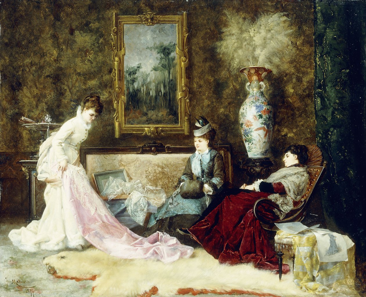 Fijne kant, 1877 door Francisco Masriera y Manovens