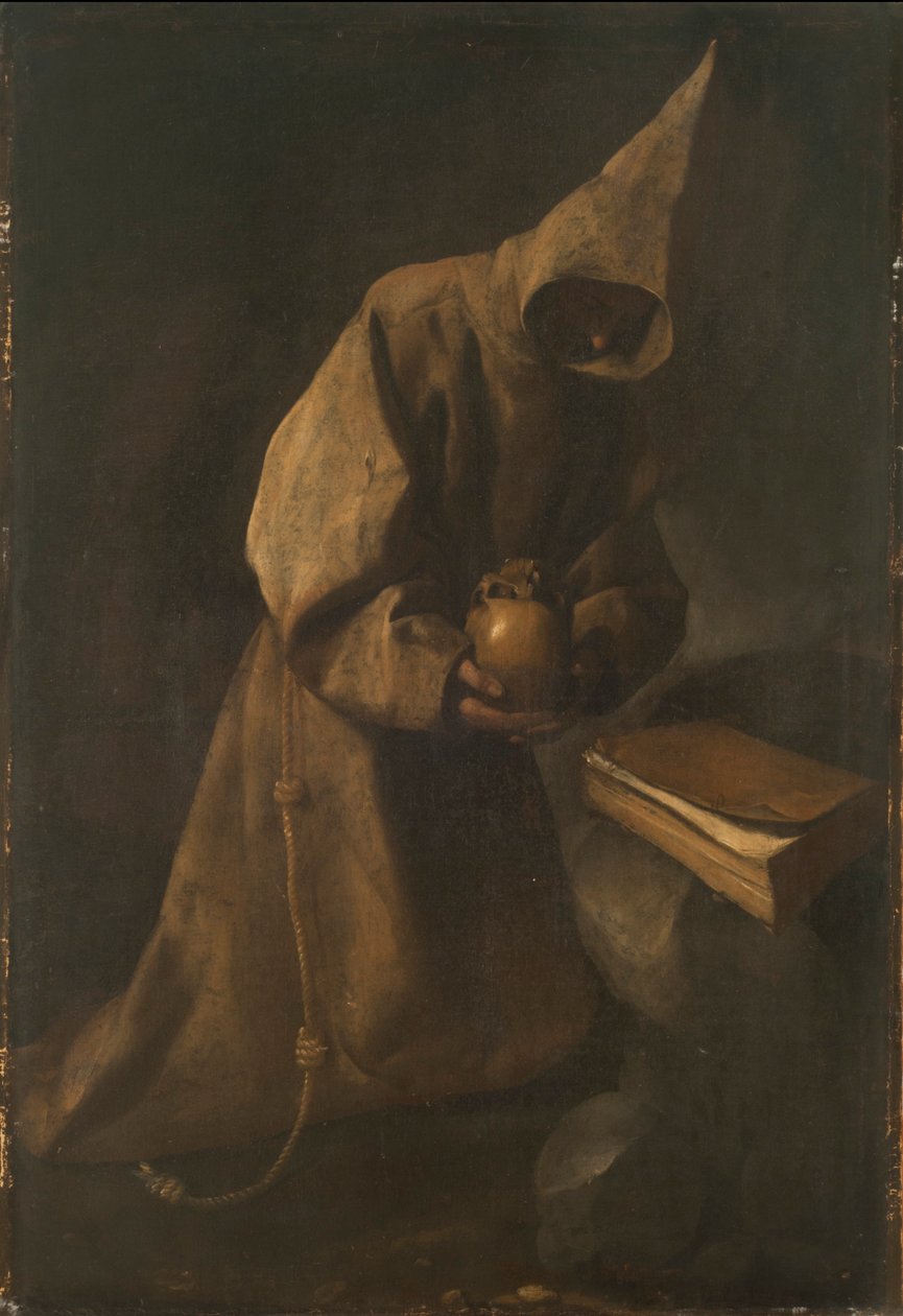 Sint Franciscus in Meditatie, 1632 door Francisco de Zurbaran