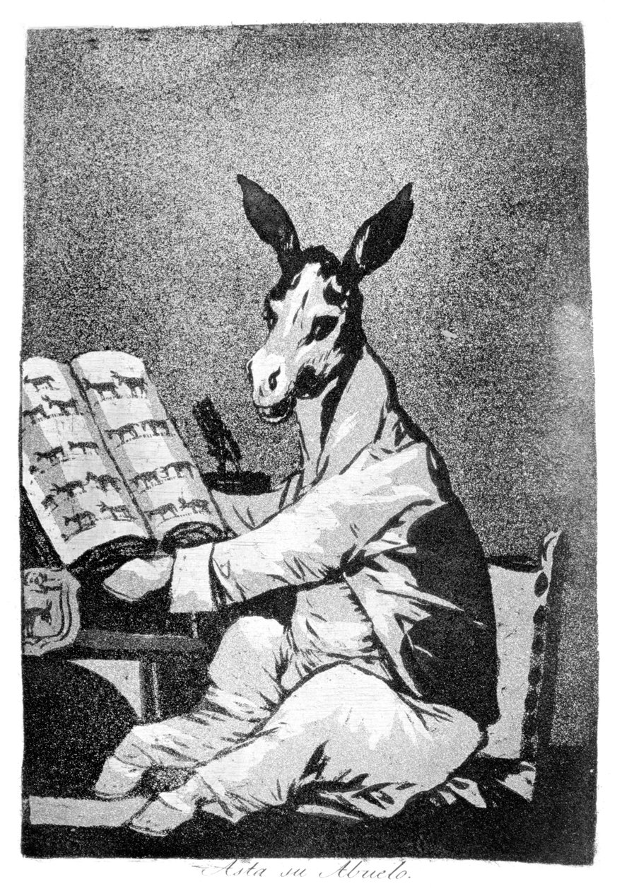 Zo ver terug als zijn grootvader, 1799 door Francisco de Goya